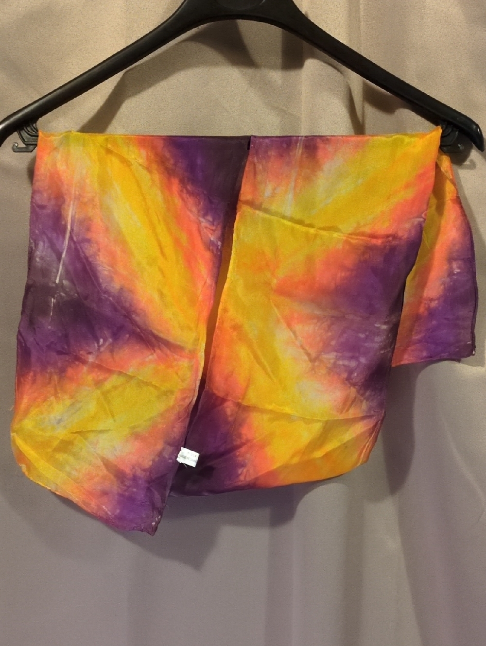 100% Silk Vibrant Tie-Dye Scarf